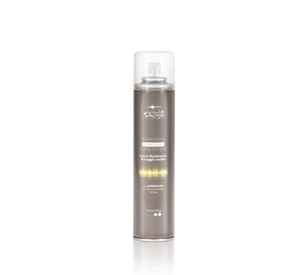 Hair Company Professional ILLUMINATING Medium  SPRAY  NO GAS Лак за блясък на косата без газ - средна фиксация 300ml